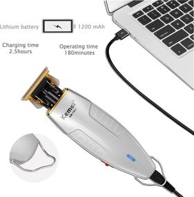 img 1 attached to 🪒 Kemei Ultra-Precise 0mm Baldheaded Hair Clipper for Men - Cordless Hair and Beard Grooming Kit