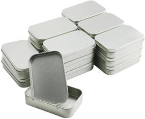 img 4 attached to 18-Piece Silver Metal Rectangular Empty Tins Box Containers - Essential Necessities Mini Portable Boxes for First Aid/Survival Kits, Storage, Herbs, Pills, Crafts, and More