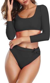 img 4 attached to Womens Swimsuits Waisted Bathingsuit Swimwear Women's Clothing