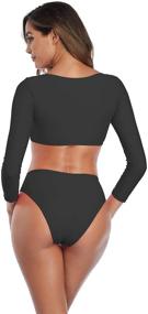 img 3 attached to Womens Swimsuits Waisted Bathingsuit Swimwear Women's Clothing