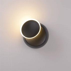 img 2 attached to Chrasy Wall Sconce 5W LED: 360 Degree Adjustable Warm White Light for Bedside, Kitchen, Hallway, TV Wall, and Staircase (Black)