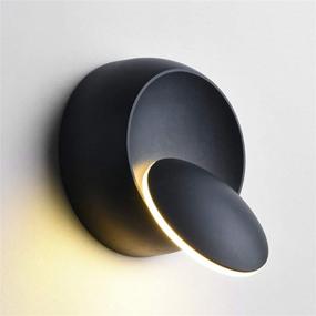 img 4 attached to Chrasy Wall Sconce 5W LED: 360 Degree Adjustable Warm White Light for Bedside, Kitchen, Hallway, TV Wall, and Staircase (Black)