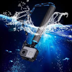 img 3 attached to 📷 Smatree F1 Waterproof Floating Carbon Fiber Hand Grip - Compatible for GoPro Max/ Hero 9/8/7/6/5/4/3/2/1/Session & GoPro Hero 2018