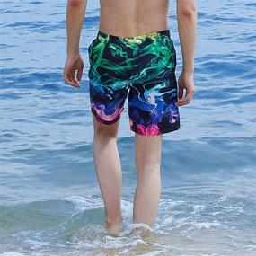 img 1 attached to Ideal Swimwear for Teen Boys: Idgreatim UPF 50+ Swim Trunks with Quick Dry & Mesh Lining (7-14 Years)