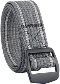 img 4 attached to Tactical Webbing Military Belt with Moonsix Buckle - Top Men's Accessories and Belt