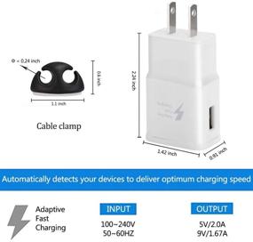 img 2 attached to 🔌 2 Pack White Fast Charging Block for Samsung Galaxy S21 S20 S10, USB Wall Quick Charger Adapter - EP-TA20JBE Compatible with M1/J7 Note8/9/10/20, S7/Edge/Plus/Active