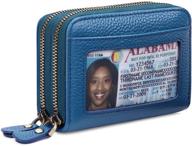 goiacii genuine leather women's wallet with rfid blocking technology logo