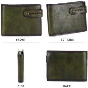 img 2 attached to Genuine Leather Wallets Handmade DarkGreen