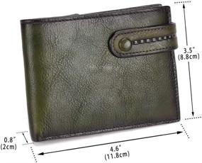 img 1 attached to Genuine Leather Wallets Handmade DarkGreen