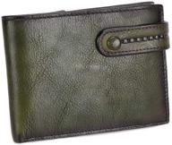 genuine leather wallets handmade darkgreen logo