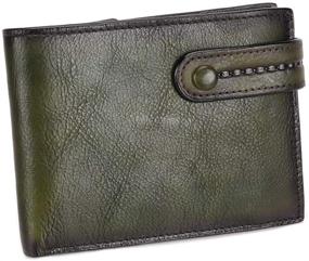 img 4 attached to Genuine Leather Wallets Handmade DarkGreen