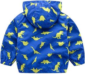 img 3 attached to 🦖 Playful Protection: KISBINI Cartoon Dinosaur Outdoor Windbreaker for Boys