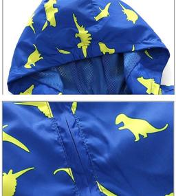 img 2 attached to 🦖 Playful Protection: KISBINI Cartoon Dinosaur Outdoor Windbreaker for Boys