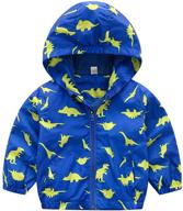 🦖 playful protection: kisbini cartoon dinosaur outdoor windbreaker for boys logo