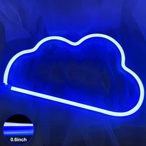 img 3 attached to 🌟 Cloud Neon Signs for Bedroom Wall Decor - USB/Battery Operated Cloud Neon Lights - Christmas Indoor Decorations - LED Neon Decor Lights - Great Valentine's Gift for Kid's Home Room Party