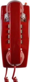 img 4 attached to 📞 TelPal Red Wall Phone - Analog Corded Phone with Loud Traditional Bell and Handset Volume Control, Classic Landline Phone Wall Mount - Wall Jack Mount Required