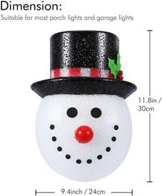 img 1 attached to 🎅 Litake Christmas Snowman Porch Light Covers: Festive Outdoor Decorations for Standard Porch & Garage Lights - 2Pcs Set