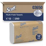 🤚 scott 03650 multi-fold towels with absorbency pockets - 250 sheets per pack (12 packs, soft wheat) logo