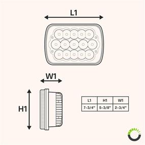 img 3 attached to Universal Fit Plug & Play LED Headlights for JEEP Wrangler YJ Cherokee XJ H6054 H5054 [45W] [H4 Connector] [Low/High Beam: 60%/100%] - Compatible with H6054LL 69822 6052 6053 Headlight Replacement