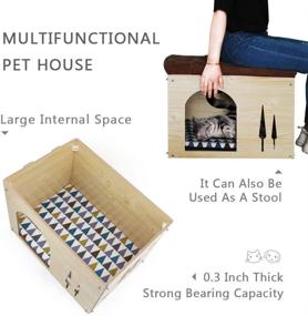 img 1 attached to 🏠 SONGWAY Pet Bed: A Versatile Cat House and Ottoman Footrest for Indoor Cats and Small Dogs