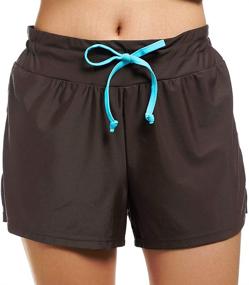 img 4 attached to 🩳 DUSISHIDAN Women's Board Shorts with Convenient Back Pockets - Printed Designs