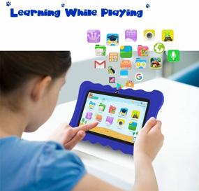 img 3 attached to 7-дюймовый планшет на Android 9.0 для детей с детским чехлом - включены образовательные приложения, игры, камера и WiFi.