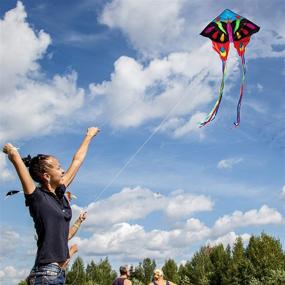 img 1 attached to K-MLICE Butterfly Kites: Easy-to-Fly 71” Large Kids Kite with Ribbons for Outdoor Fun & Beach Trips - Perfect for Kids and Adults!