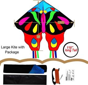 img 3 attached to K-MLICE Butterfly Kites: Easy-to-Fly 71” Large Kids Kite with Ribbons for Outdoor Fun & Beach Trips - Perfect for Kids and Adults!