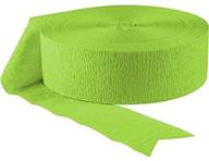 500-футовый рулон киви-зеленой бумажной гирлянды для вечеринки - идеальное украшение для вечеринки для легкой установки. логотип
