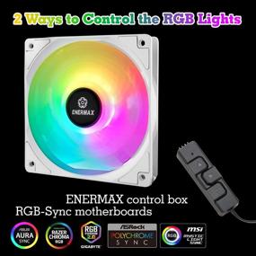 img 3 attached to Enermax HF120 RGB PWM 120мм Корпусный Вентилятор 3-Pack - Белый; UCHF12PARGB-WP3, с Адресуемой RGB Синхронизацией через Материнскую плату/Контрольный Блок.