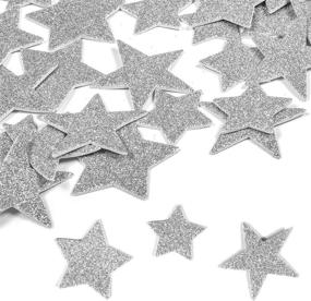 img 4 attached to 🌟 Sparkly Silver Star Planner Stickers - Set of 6 Foam Letter Stickers for DIY Arts, Crafts, and Daily Planning