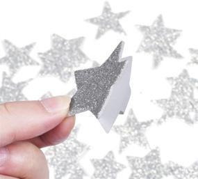 img 3 attached to 🌟 Sparkly Silver Star Planner Stickers - Set of 6 Foam Letter Stickers for DIY Arts, Crafts, and Daily Planning