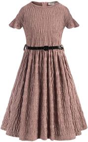 img 4 attached to 👗 Girls' Clothing: Princess Sleeves Dresses for 11-12 Years, CL010442-3