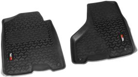 img 4 attached to 🚗 Rugged Ridge 82903.08 Front Floor Liner for 2009-2018 Dodge/Ram Crew and Mega Cab - Black