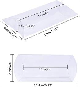 img 3 attached to 🎁 Clear Plastic Pillow Favor Boxes - BENECREAT 30 Packs, Perfect for Wedding Party Gifts and Treats, 5.5x2.5x1'
