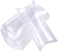 🎁 clear plastic pillow favor boxes - benecreat 30 packs, perfect for wedding party gifts and treats, 5.5x2.5x1' logo