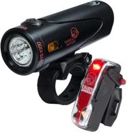 🔦 light & motion power combo: vis 1000 + vis 180 pro for optimal night and day safety – usb recharge, quick mounting, industry-leading performance and reliability (black/red) logo