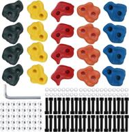 🧗 kinyong 20 climbing holds for kids - safety rock plugs, mounting screws & hardware - indoor/outdoor play set use logo