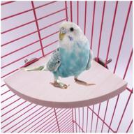 🐦 comidox wooden parrot bird chinchilla squirrel cage perches rectangle stand platform budgie toys bird stand for parakeets - set of 1 logo