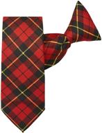 👔 classic jacob alexander boys' 11-inch clip-on tartans plaid neck tie - royal style logo