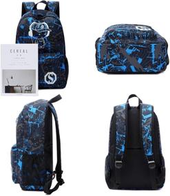 img 1 attached to BLUBOON Backpack Bookbag Daypack Blue 3Pcs Backpacks