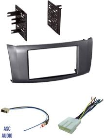 img 1 attached to Enhanced OEM match Double Din Car Stereo Installation Kit for 2013-2016 Nissan Sentra - Wire Harness, Antenna Adapter, Charcoal Gray Dash Kit