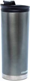 img 3 attached to ☕ Costablue 16 oz. Stainless Steel Thermal Travel Mug: Vacuum Insulated, Easy to Clean, Leak Proof Lid, Silver Shadow