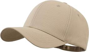 img 4 attached to Unisex Adjustable Baseball Cap - Low Profile Solid Plain Dad Hat for Men and Women