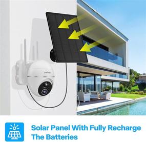 img 2 attached to 📷 LOFICO Outdoor Camera 360°PTZ: Solar Powered 1080P Security Camera with Night Vision, 2-Way Audio, and Motion Detection