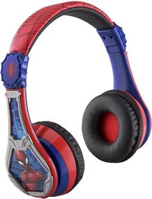 img 2 attached to 🕷️ Spiderman Far from Home Kids Bluetooth Headphones - Wireless, Foldable, Rechargeable, with Microphone - Kid Friendly Sound & Bonus Detachable Cord