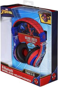 img 1 attached to 🕷️ Spiderman Far from Home Kids Bluetooth Headphones - Wireless, Foldable, Rechargeable, with Microphone - Kid Friendly Sound & Bonus Detachable Cord