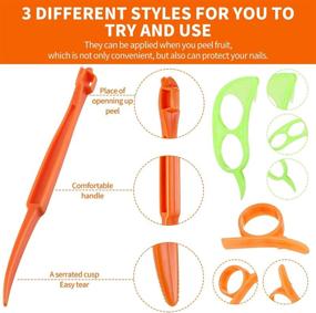 img 2 attached to 🍊 24-Piece Orange Citrus Peeler Tool - Safe Plastic Fruit Slicer Cutter Peeler Remover Opener for Home Kitchen Gadget