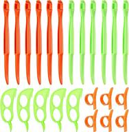 🍊 24-piece orange citrus peeler tool - safe plastic fruit slicer cutter peeler remover opener for home kitchen gadget logo