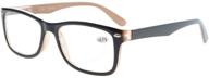 stylish eyekepper classic vintage style reading glasses, black-brown: enhance your reading experience logo